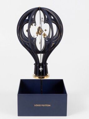 Louis Vuitton Navy and Gold Ornamental Hot Air Balloon Sculpture Ikebana Vase